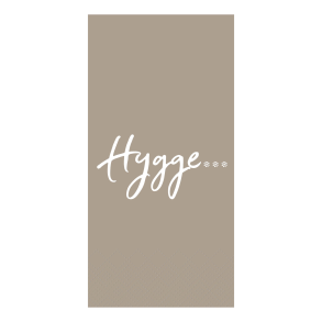 Serviet m. hygge, L20/B10 cm latte