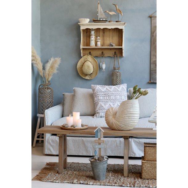 Vase musling, H32,5/L38,5/B20 cm antique creme