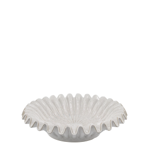  Fad m. rillet kant, H10,5/�44 cm antique creme