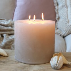  Macon Bloklys rustik med 3 v�ger 80 t, H15/�15 cm nude